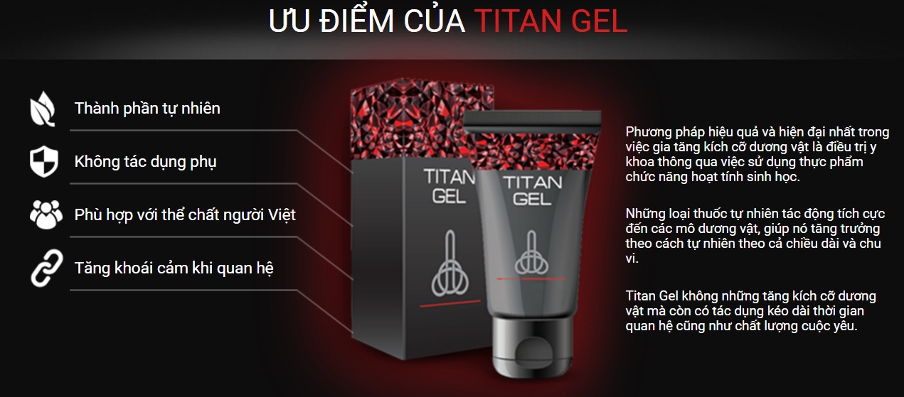 Gel Titan cho Dương Vật Nam Giới To Khỏe Mạnh 2